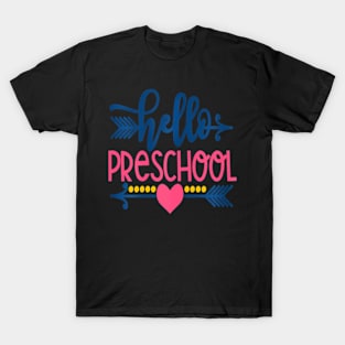 Hello Preschool Teacher Kids Back To School T-Shirt